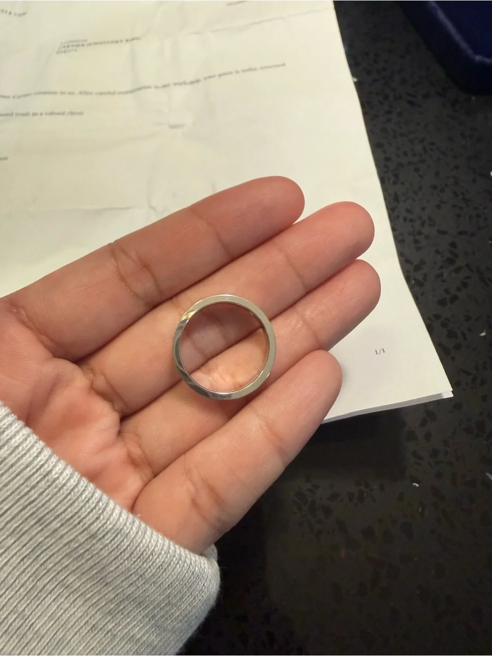18K White Gold Cartier LOVE Ring 4 Diamonds
